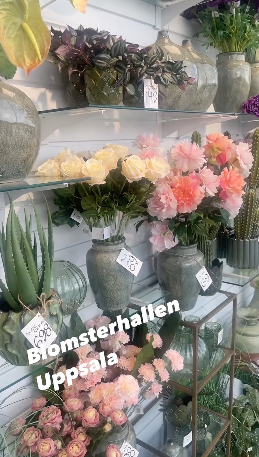 Varmt välkomna till våran nya och fräscha avdelning för konstgjorda växter med många härliga färger! #blomsterhallenuppsala #blommoriuppsala #gränbystaden #uppsala #sverige